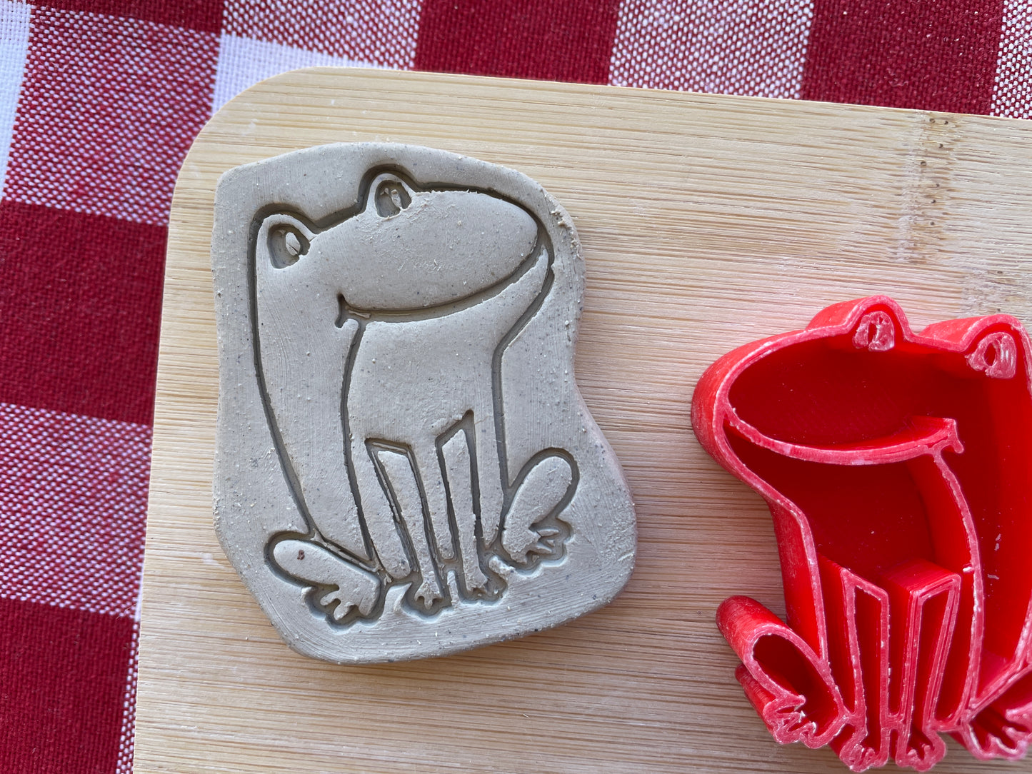Frog Pottery Stamp - Spring themed February 2025 Mystery Box, multiple sizes available
