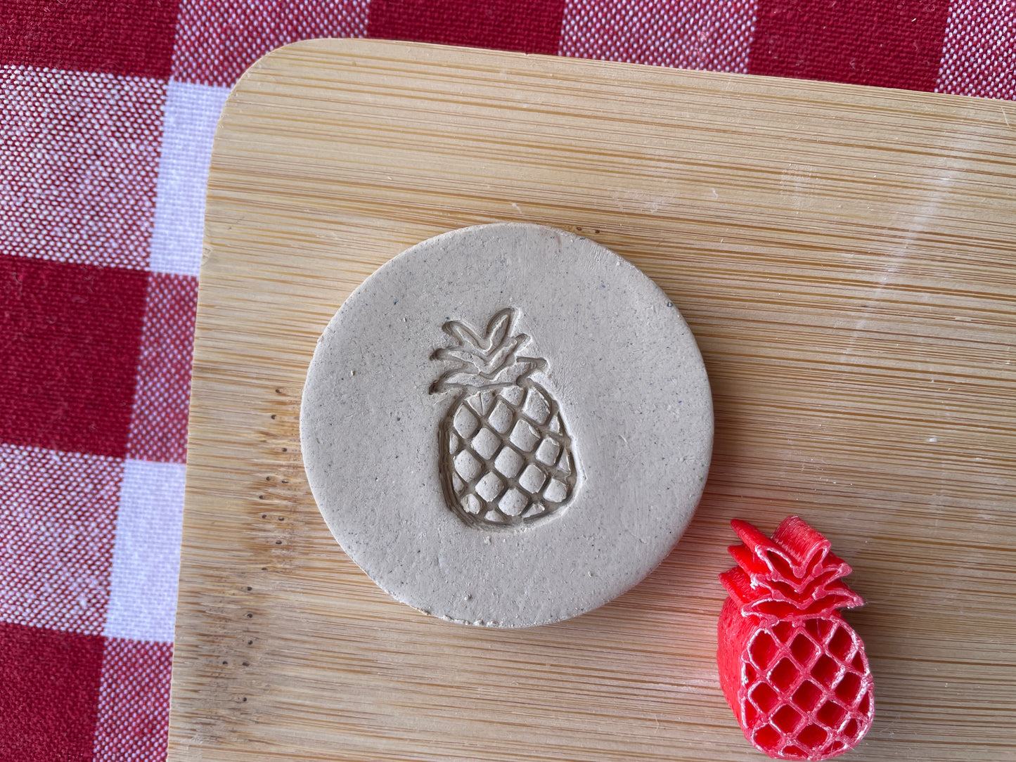 Pineapple Pottery Stamp - April 2026 stamp of the month, plastic 3D printed, multiple sizes