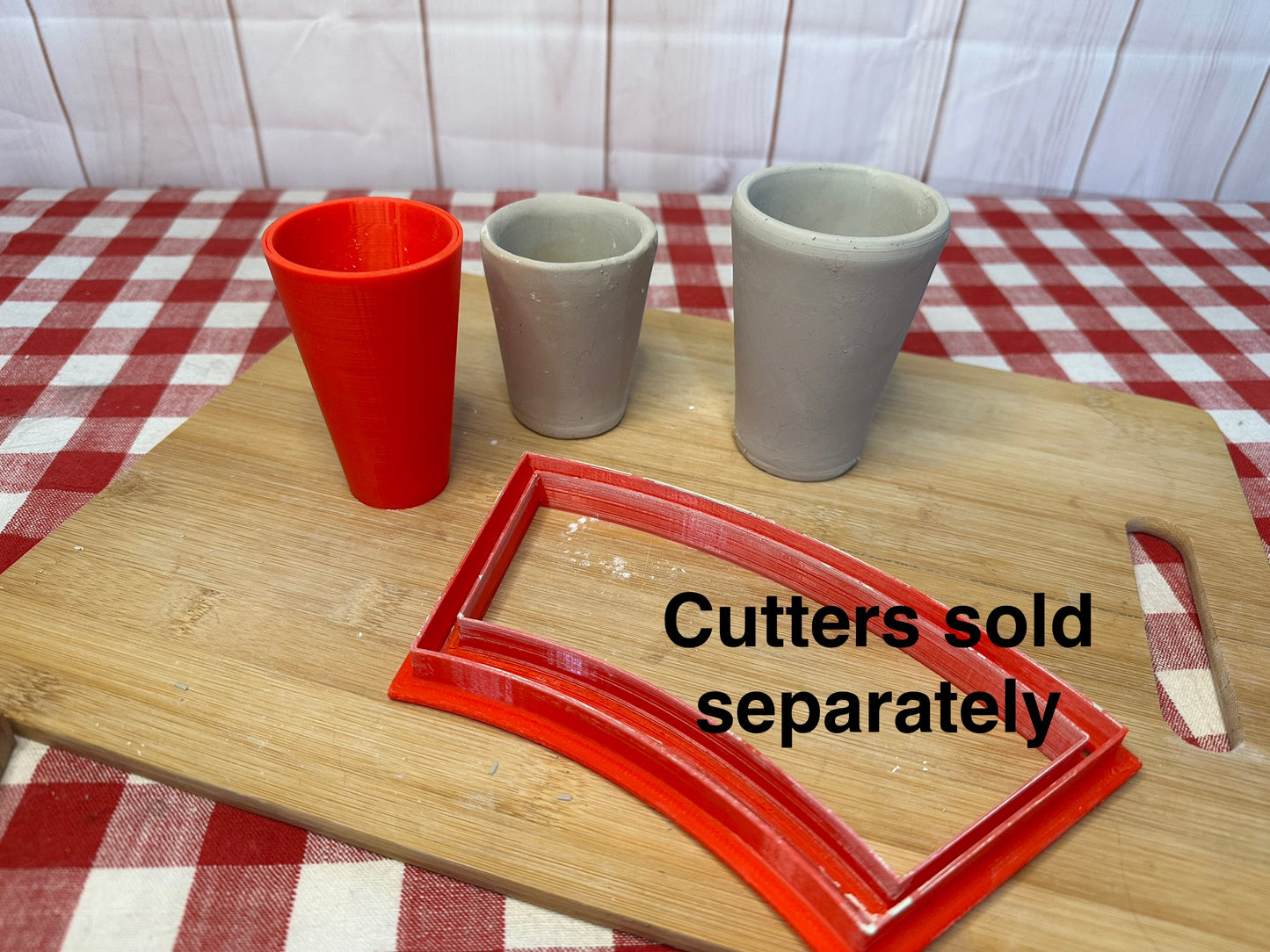 Shot Glass Form for Mug Pottery Template - Form Only - Straight side, 1.75" Base x 3.5" Tall Finished size