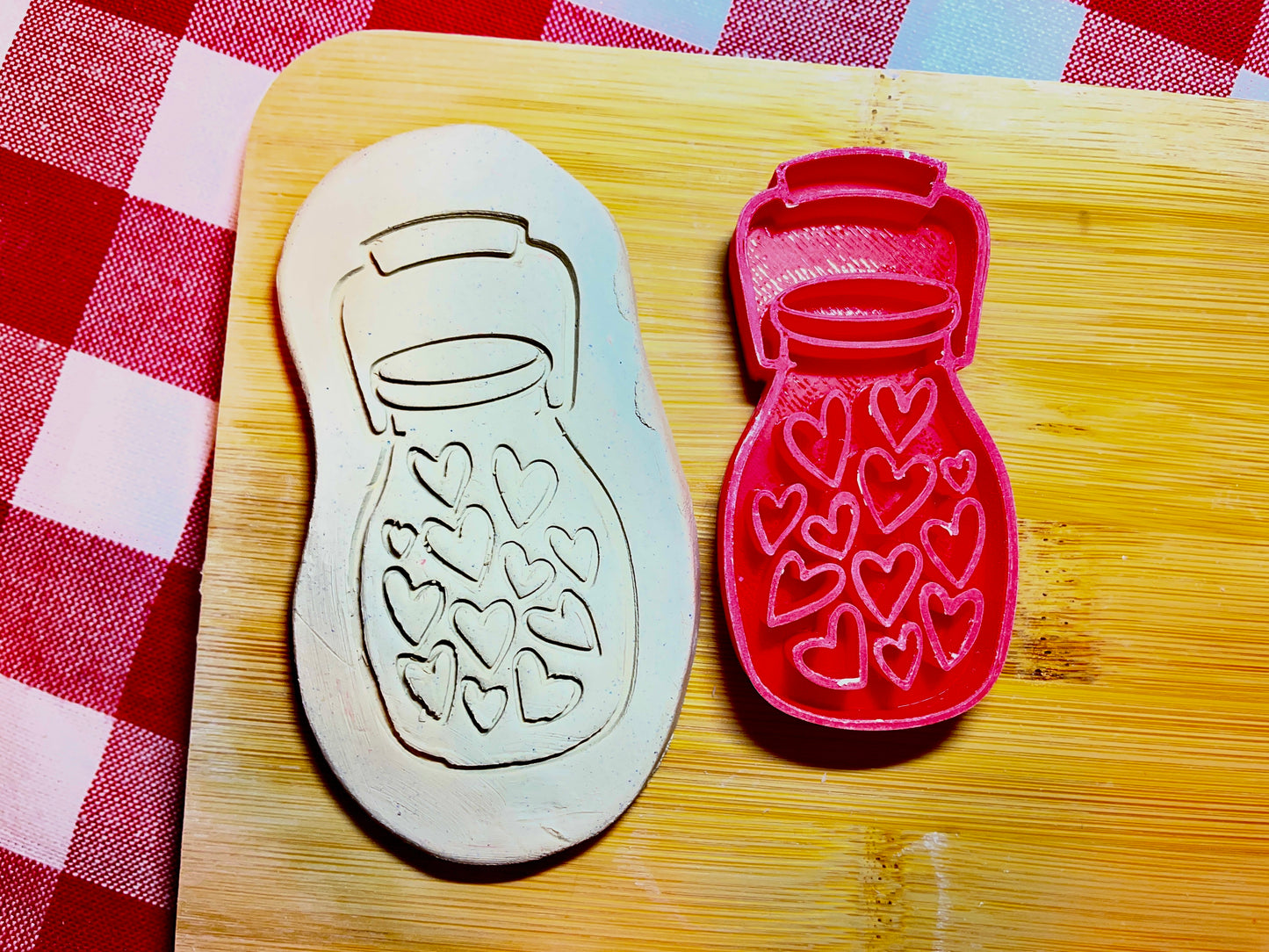 Jar Pottery Stamp - November 2025 - Hearts Themed Mystery Box, multiple sizes available