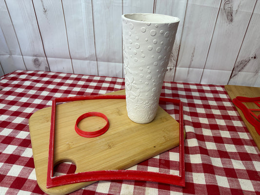Vase Extra Tall Template Clay Cutter - cone 3" Base x 10.5" Tall x 4.75" top