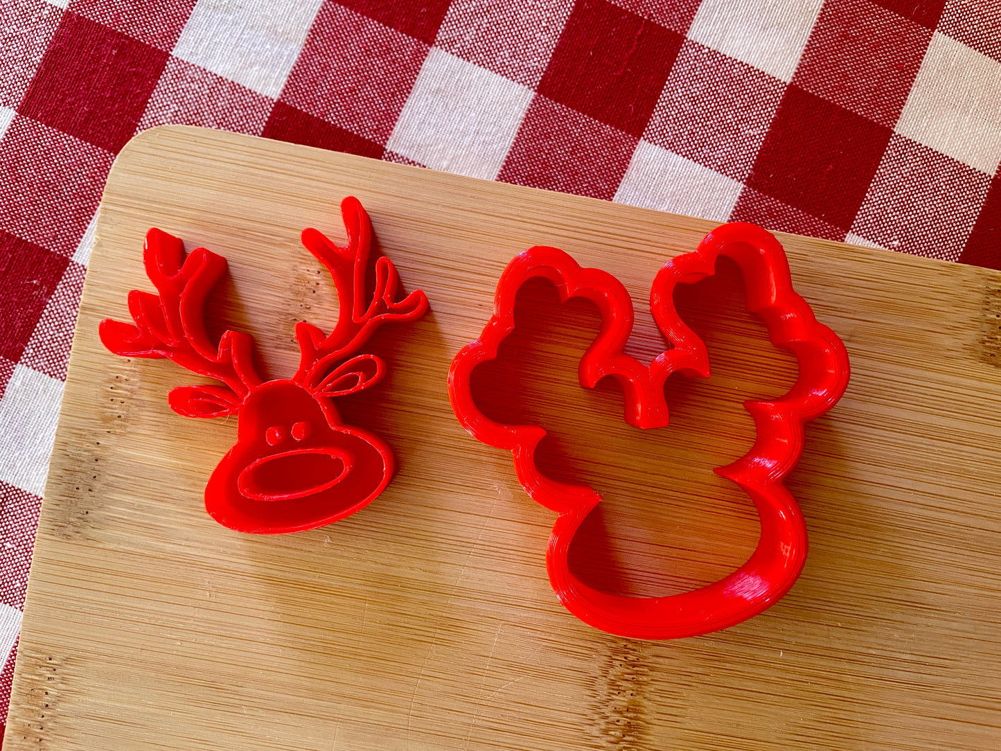 Reindeer - Stamp with Optional Cookie Cutter - July 2025 - Christmas in July Themed Mystery Box, multiple sizes available