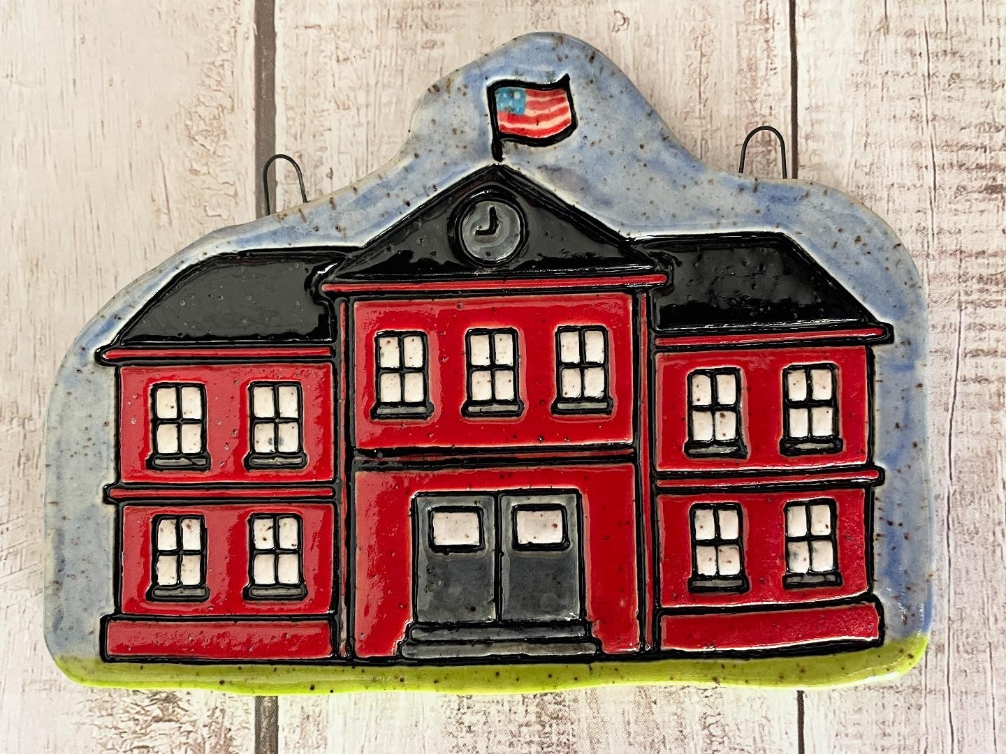 School Building Pottery Stamp - August 2025 - Back to School Themed Mystery Box, multiple sizes available