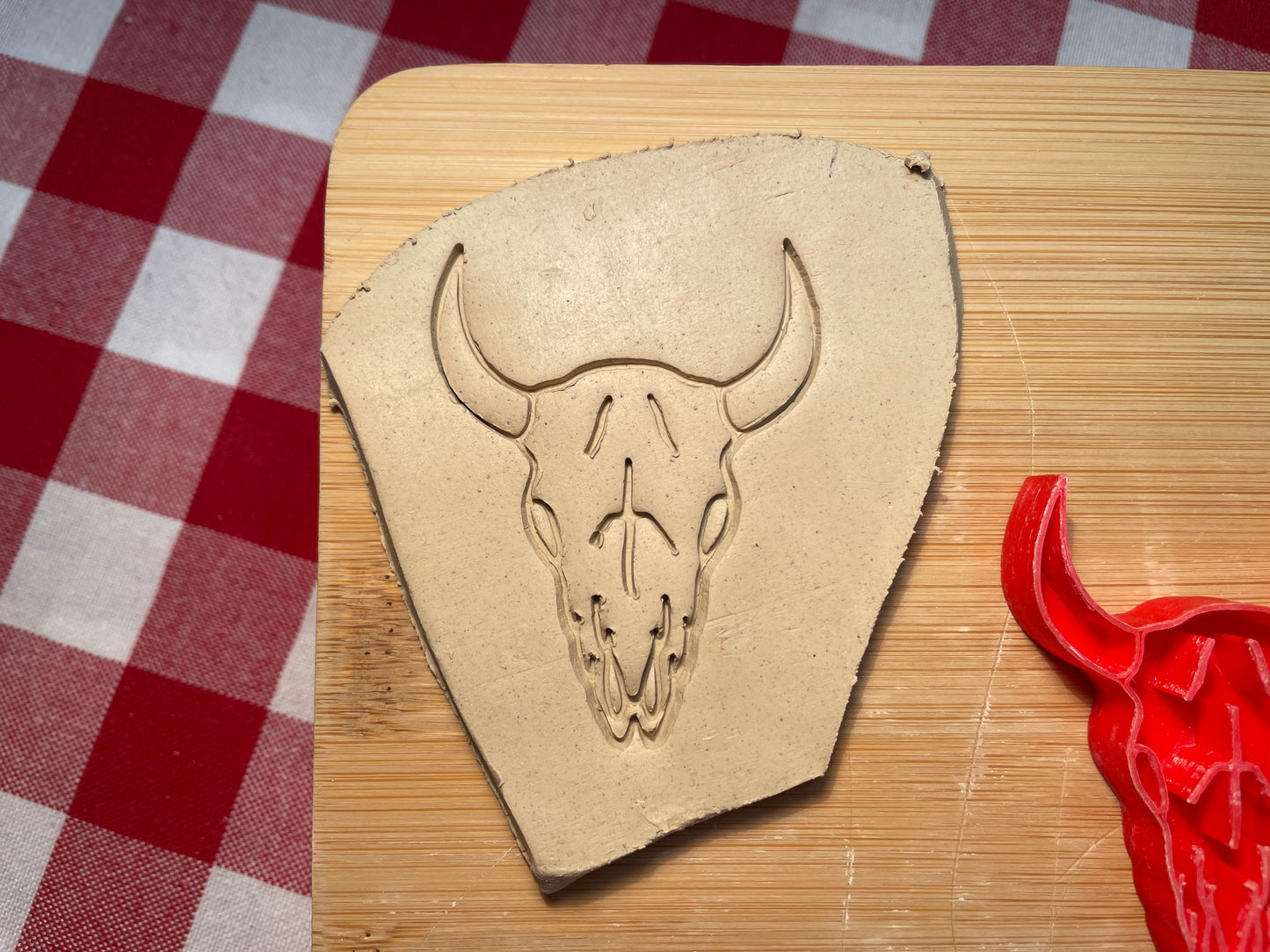 Cow Skull Pottery Stamp - September 2025 - Country Western Themed Mystery Box, multiple sizes available