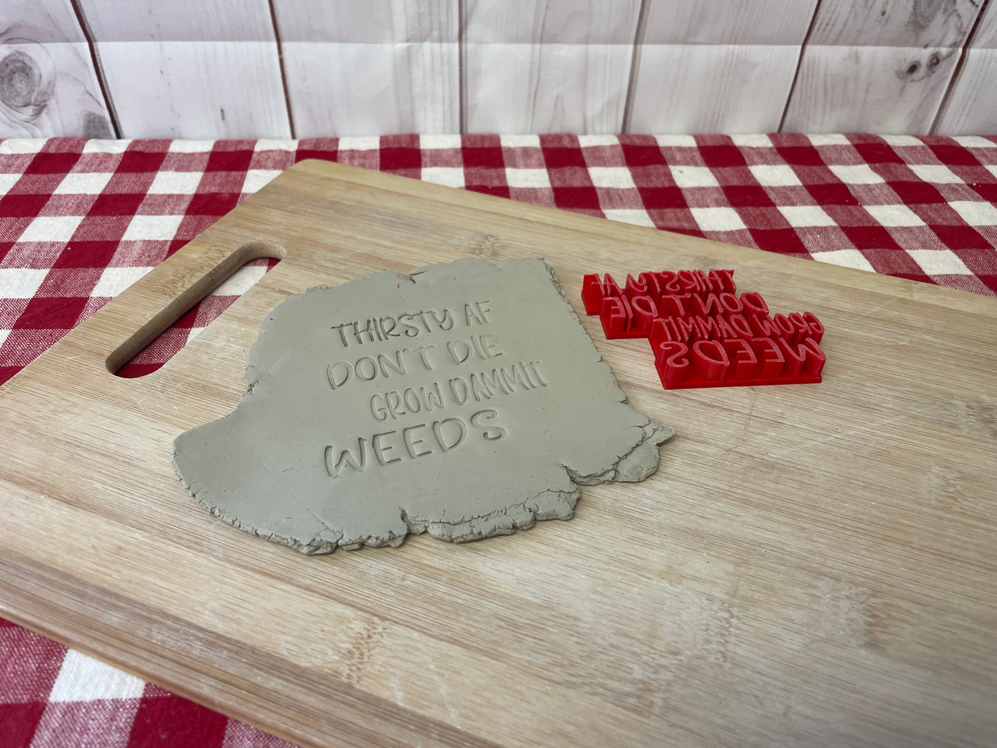 Funny Garden Stake Words Pottery Stamps - Dead Plant, Weeds, No Idea, etc, 3D Printed, each