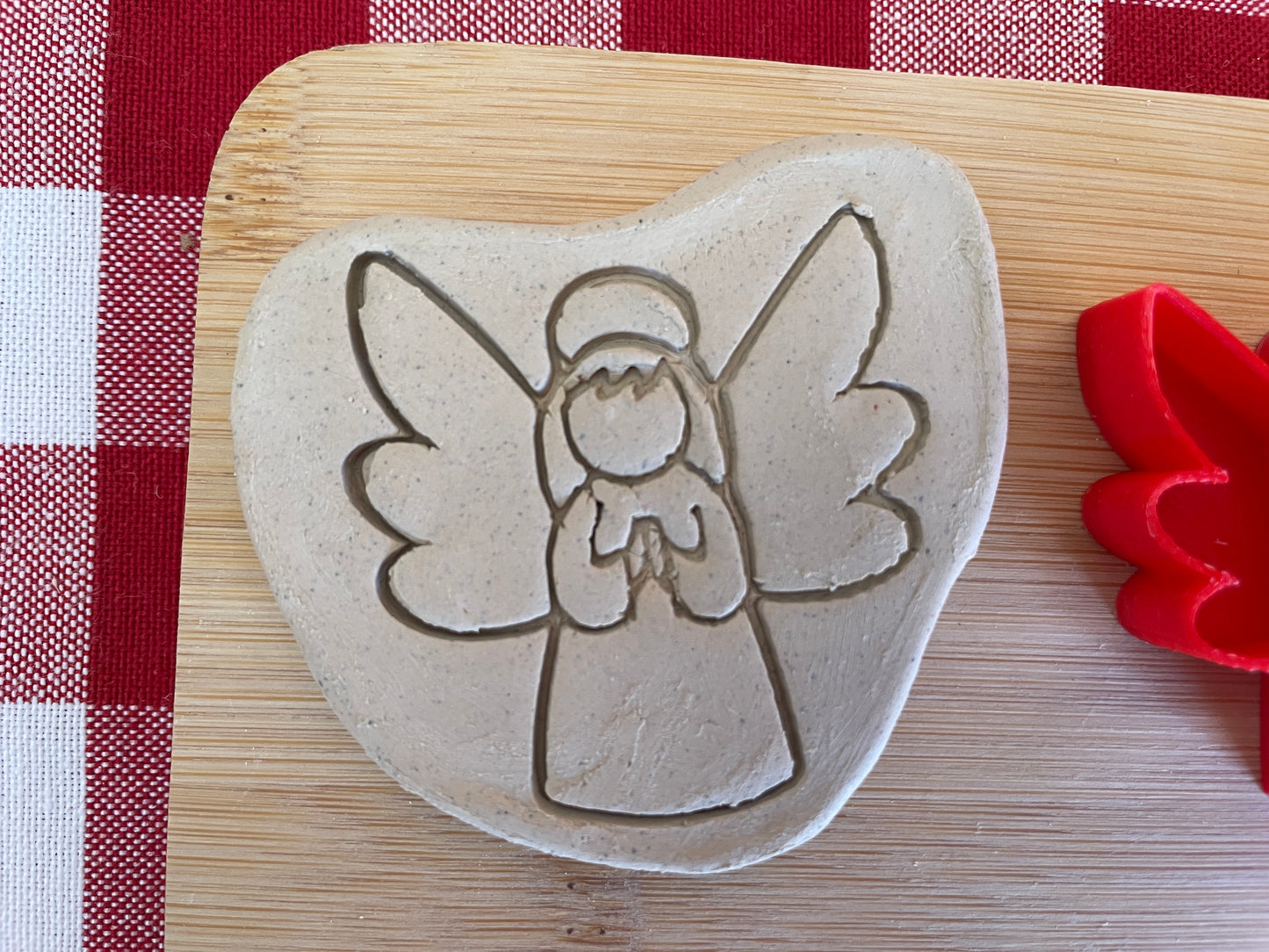 Angel - Pottery Stamp - July 2025 - Christmas in July Themed Mystery Box, multiple sizes available