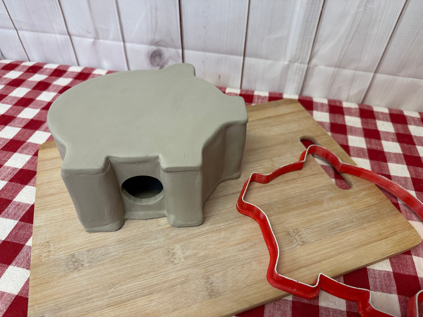 Pig, Piggy shaped Clay Cutter - Plastic 3D printed, pottery tool, choose size