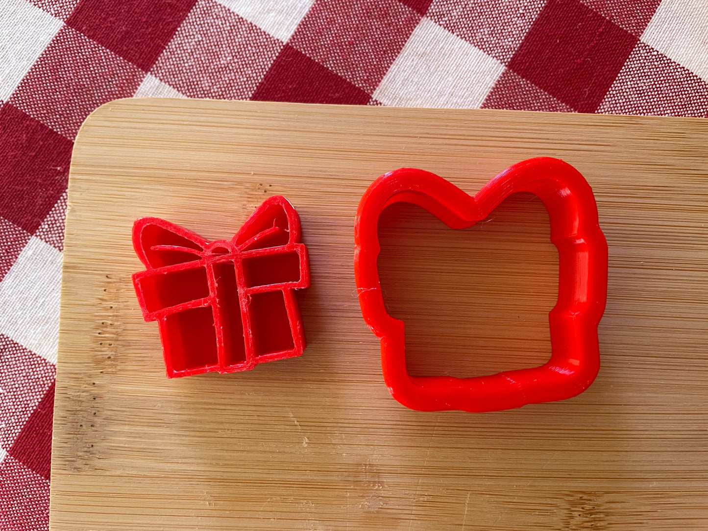 Present - Stamp with Optional Cookie Cutter - July 2025 - Christmas in July Themed Mystery Box, Gift, multiple sizes available