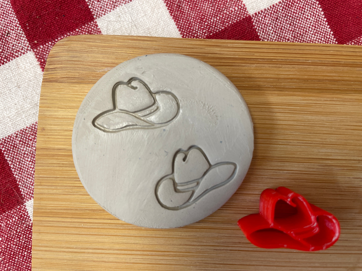 Mini Hat Pottery Stamp - September 2025 stamp of the month, plastic 3D printed, multiple sizes