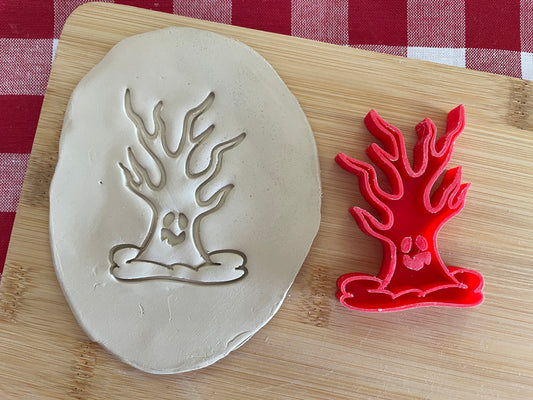 Scary Tree - Pottery Stamp - May 2025 - Halloween II Themed Mystery Box, multiple sizes available
