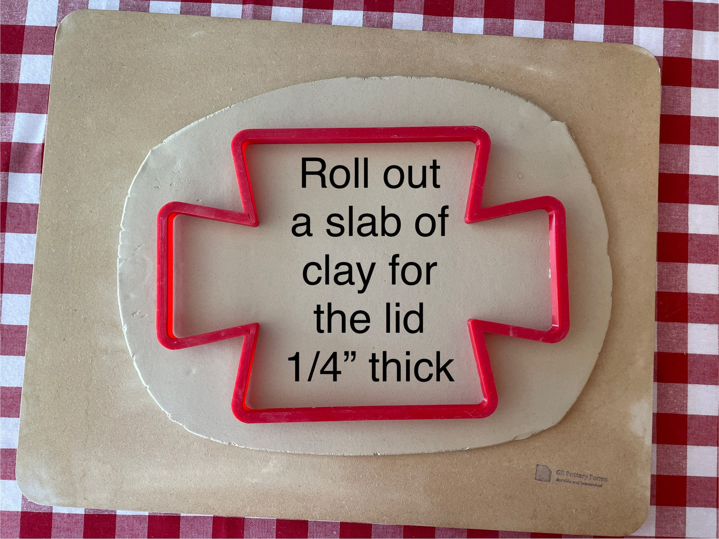 Butter Dish *NEW* Template Kit Clay Cutters, w/ Forming block and GR Pottery Wallie Form and Template - Lid and base, Set or each