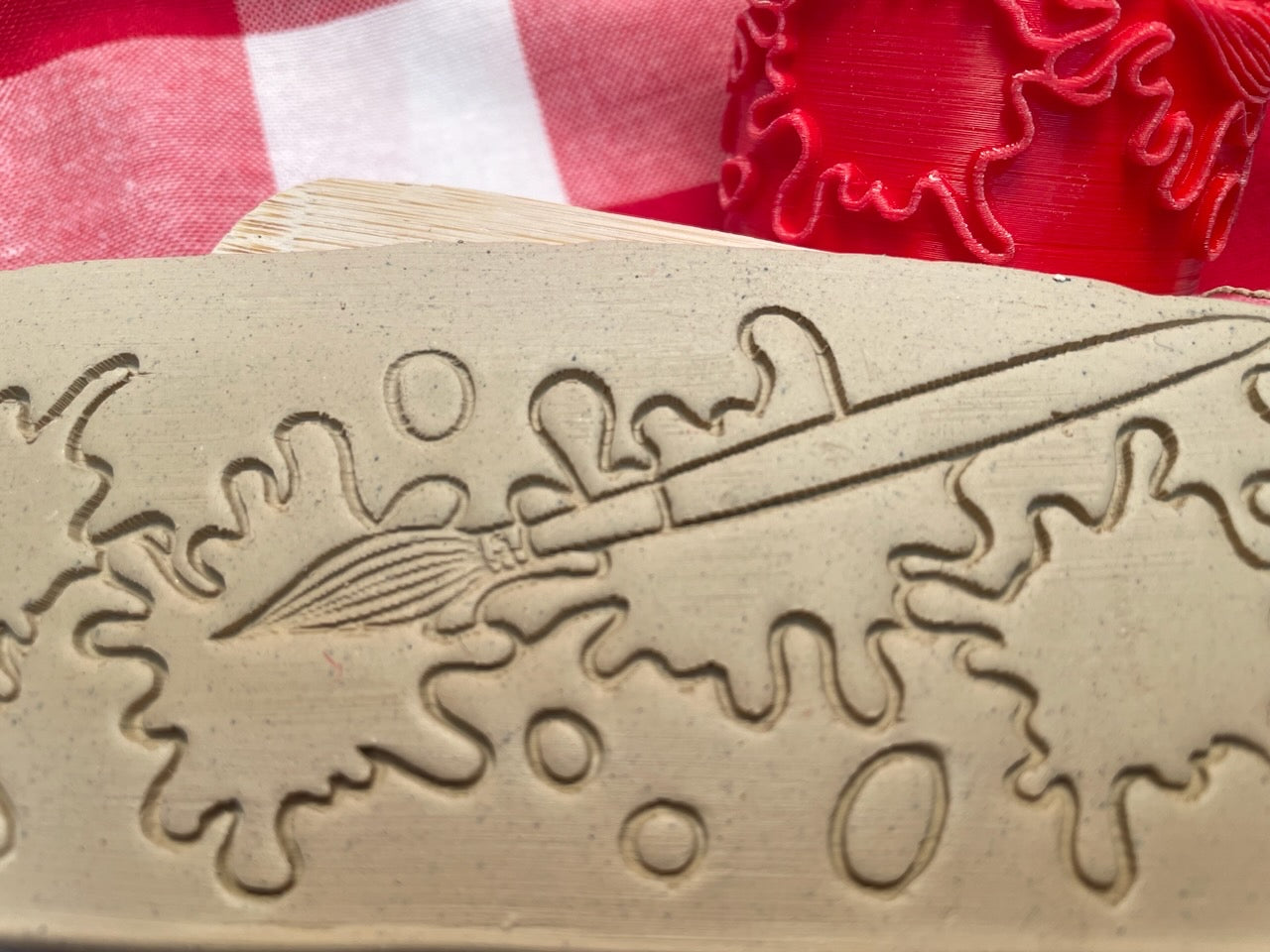 Paint Splatter with paint brush 2" Texture Roller - November 2023 mystery box, repeating pattern