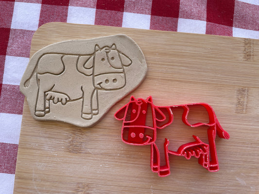 Cow Pottery Stamp - Earth themed March 2025 Mystery Box, multiple sizes available