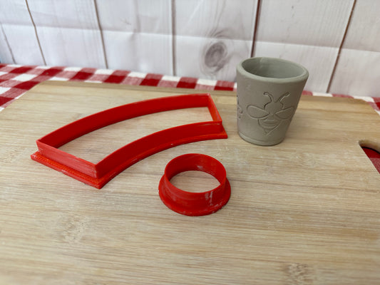 Egg Cup Template Clay Cutter - 1.5" Base x 2" Tall, plastic 3D printed