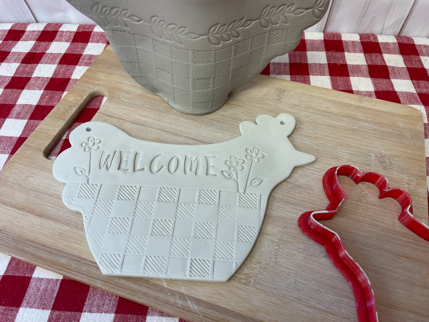 Chicken shaped Clay Cutter - Plastic 3D printed, pottery tool, choose size