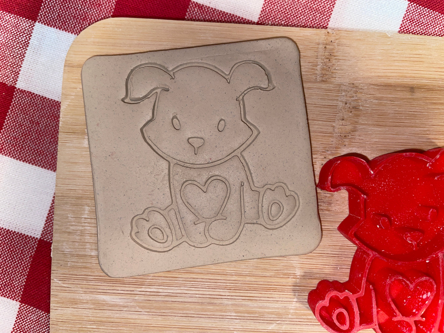 Dog Pottery Stamp - November 2025 - Hearts Themed Mystery Box, multiple sizes available