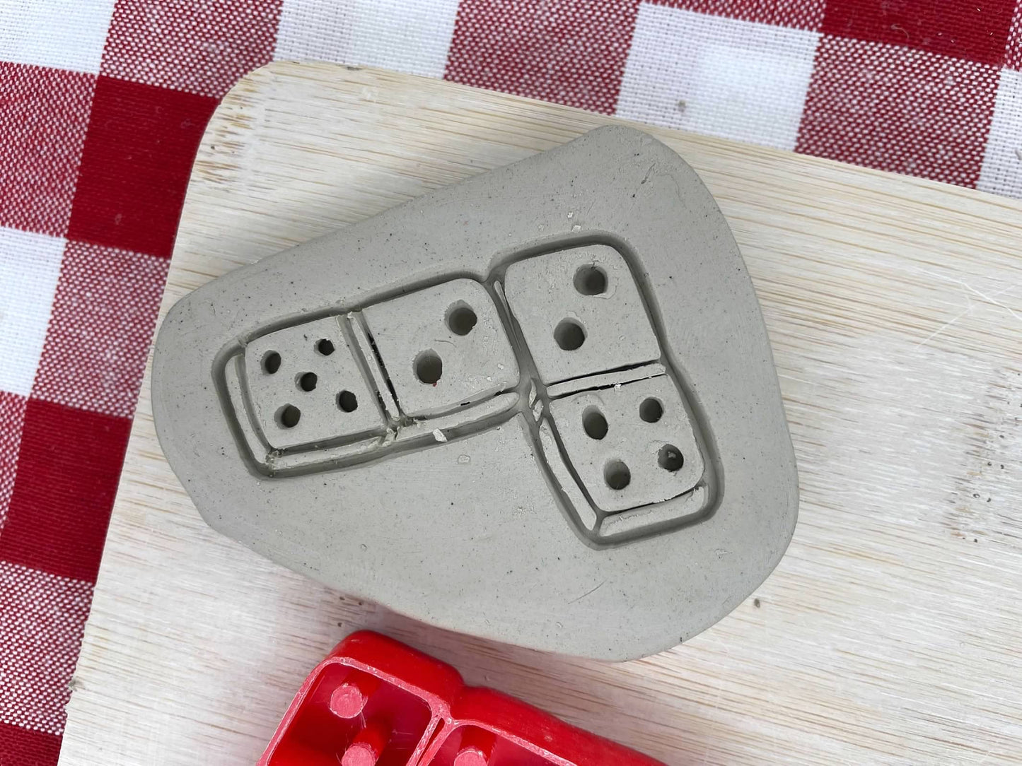 Dominos stamp, from the September 2024 Fun & Games themed mystery box - multiple sizes available, 3D printed