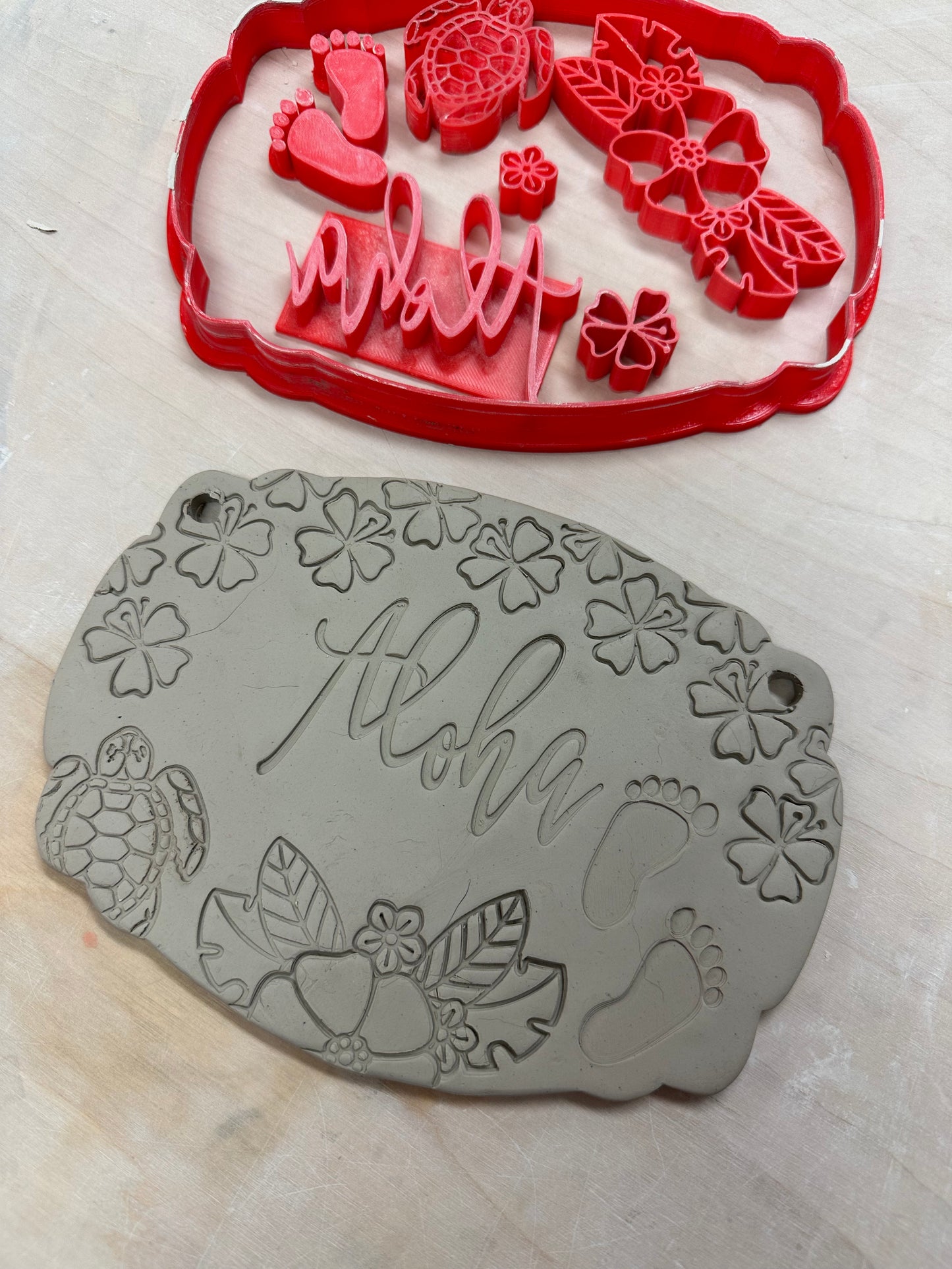 Hibiscus Mini Pottery Stamp - NCECA 2024 Special - Stamp of the Month, multiple sizes