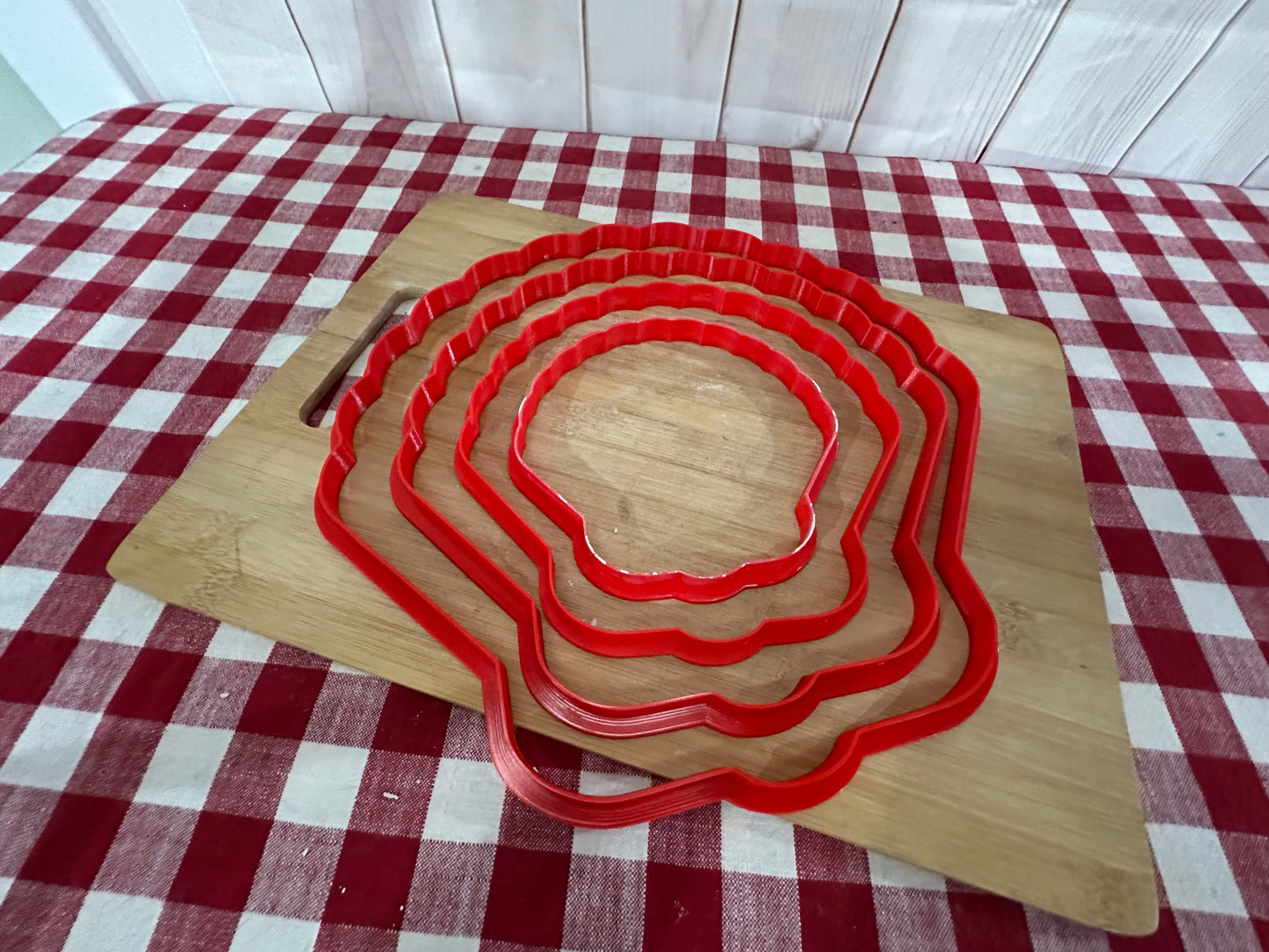 Seashell, Clay Cutter - New design to match GR Pottery Wallie, Plastic 3D printed, pottery tool, choose size