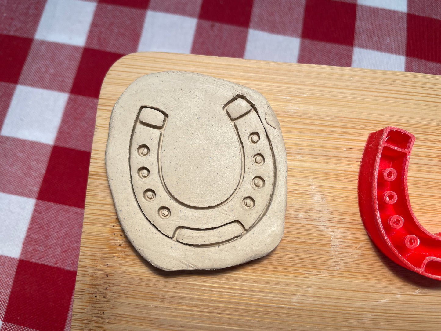 Horseshoe Pottery Stamp - September 2025 - Country Western Themed Mystery Box, multiple sizes available