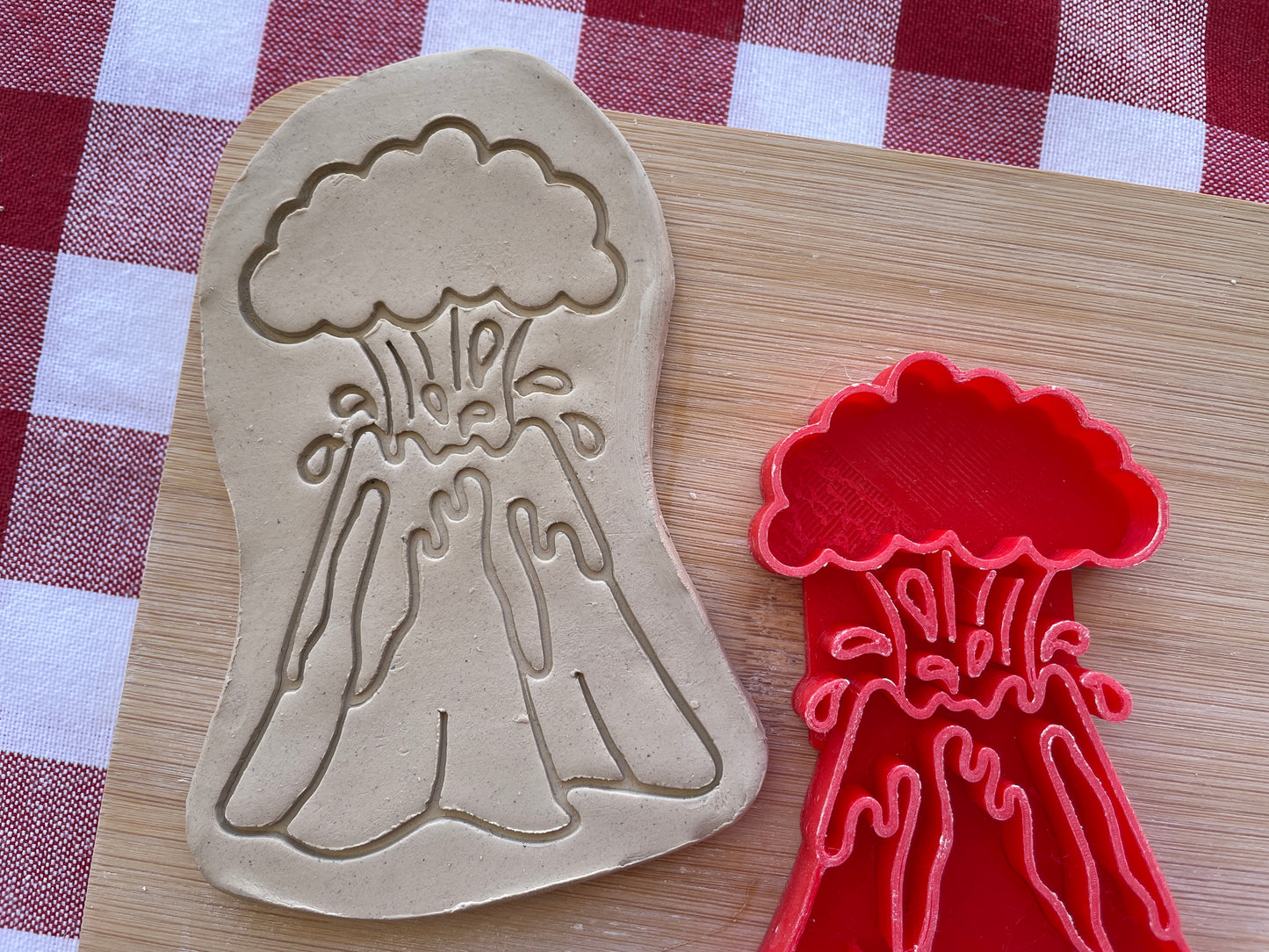 Volcano Pottery Stamp - Earth themed March 2025 Mystery Box, multiple sizes available