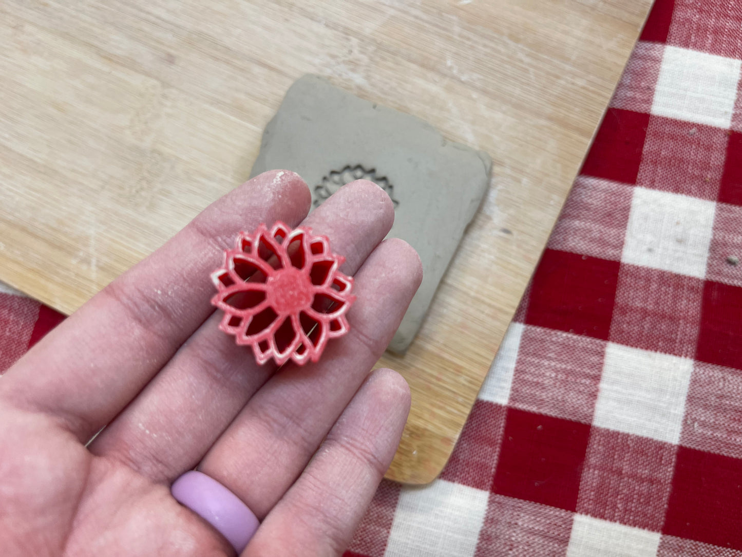 Sunflower Mini Pottery Stamp - NCECA 2022 Special - Stamp of the Month, multiple sizes