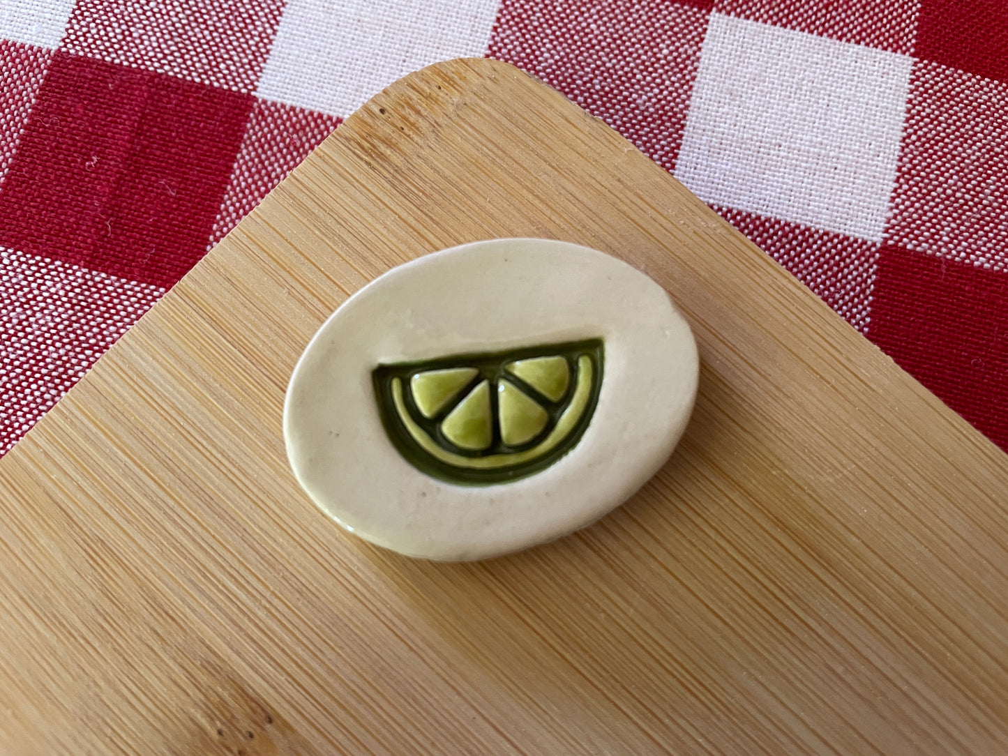 Mini Citrus Lime, Lemon or Orange Slice Pottery Stamp - April 2025 stamp of the month, plastic 3D printed, multiple sizes