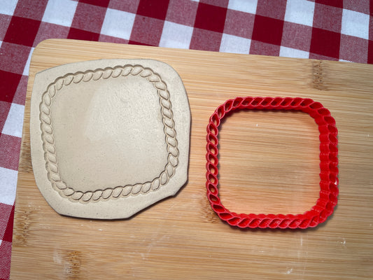 Rope Frame Pottery Stamp - September 2025 - Country Western Themed Mystery Box, multiple sizes available