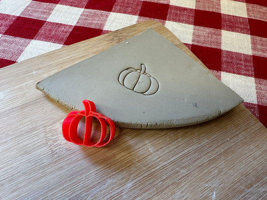 Pumpkin Mini Pottery Stamp - September 2023 stamp of the month, multiple sizes
