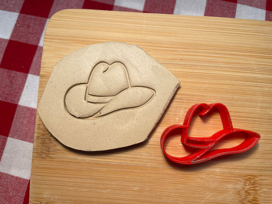 Cowboy Hat Pottery Stamp - September 2025 - Country Western Themed Mystery Box, multiple sizes available
