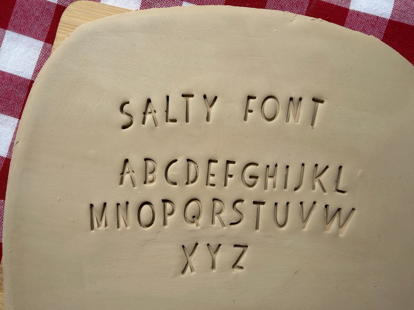 Alphabet Pottery Stamp Set - Salty font, 2022