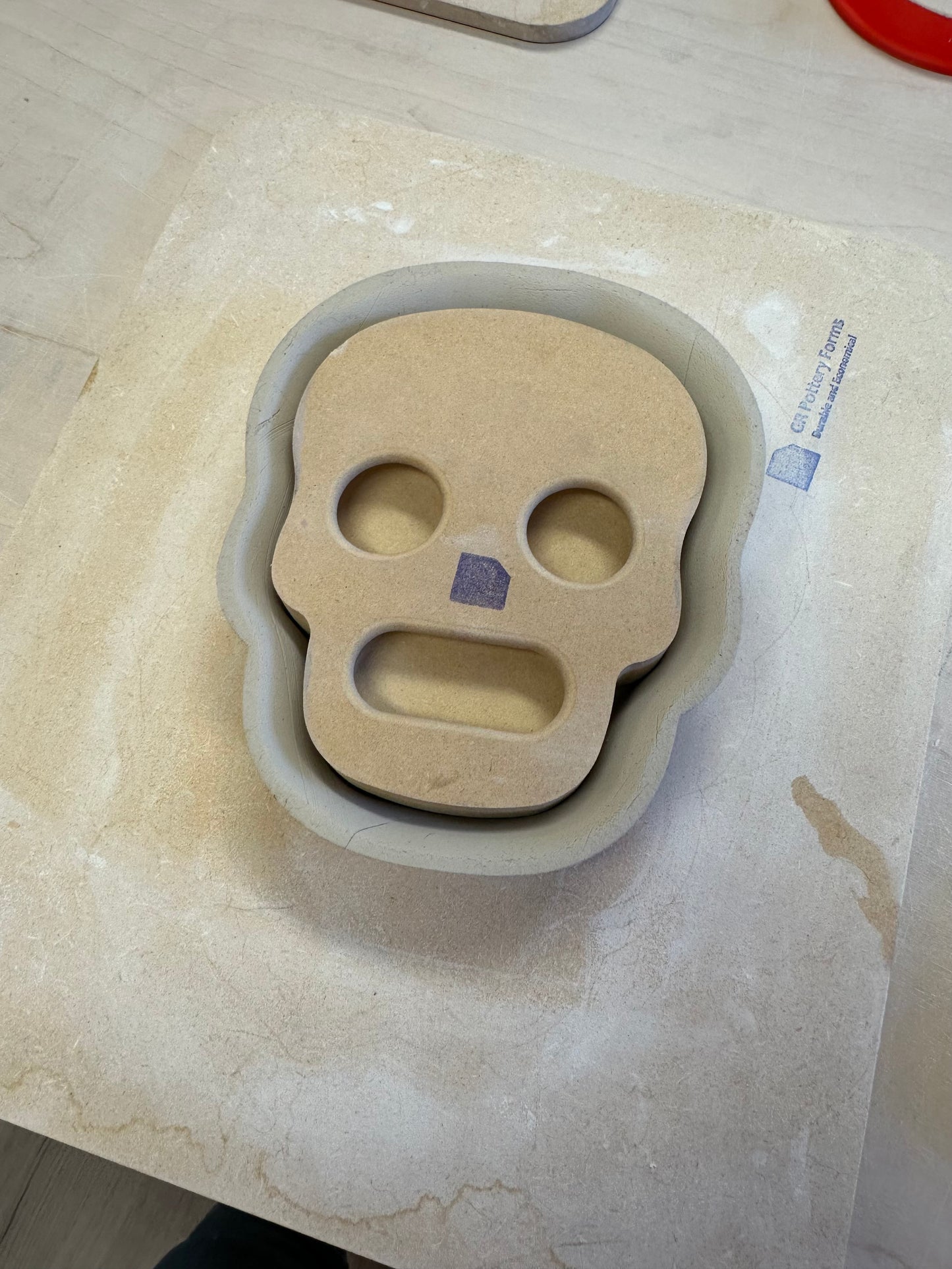 Halloween Skull and Sugar Skull designs - Pottery Stamp and Clay Cutter, designed to match GR Pottery Form Skull Wallie, Set or each