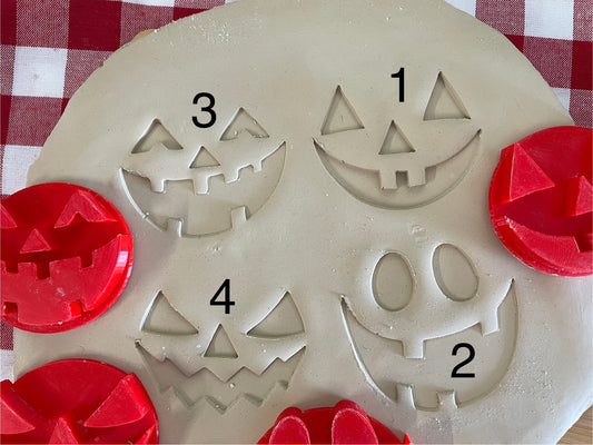 Pumpkin Faces - Pottery Stamps - May 2025 - Halloween II Themed Mystery Box, multiple sizes available