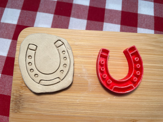 Horseshoe Pottery Stamp - September 2025 - Country Western Themed Mystery Box, multiple sizes available