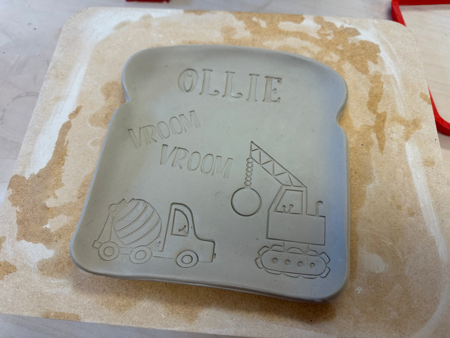 Toast, Bread Slice shaped Clay Cutter, sandwich plate - Plastic 3D printed, pottery tool, choose size