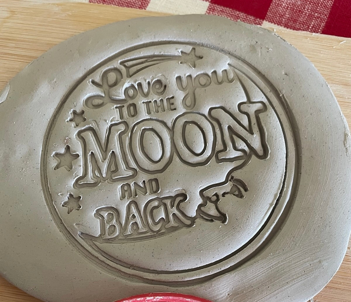 "Love You To The Moon and Back" word stamp - October 2023 mystery box, multiple sizes available