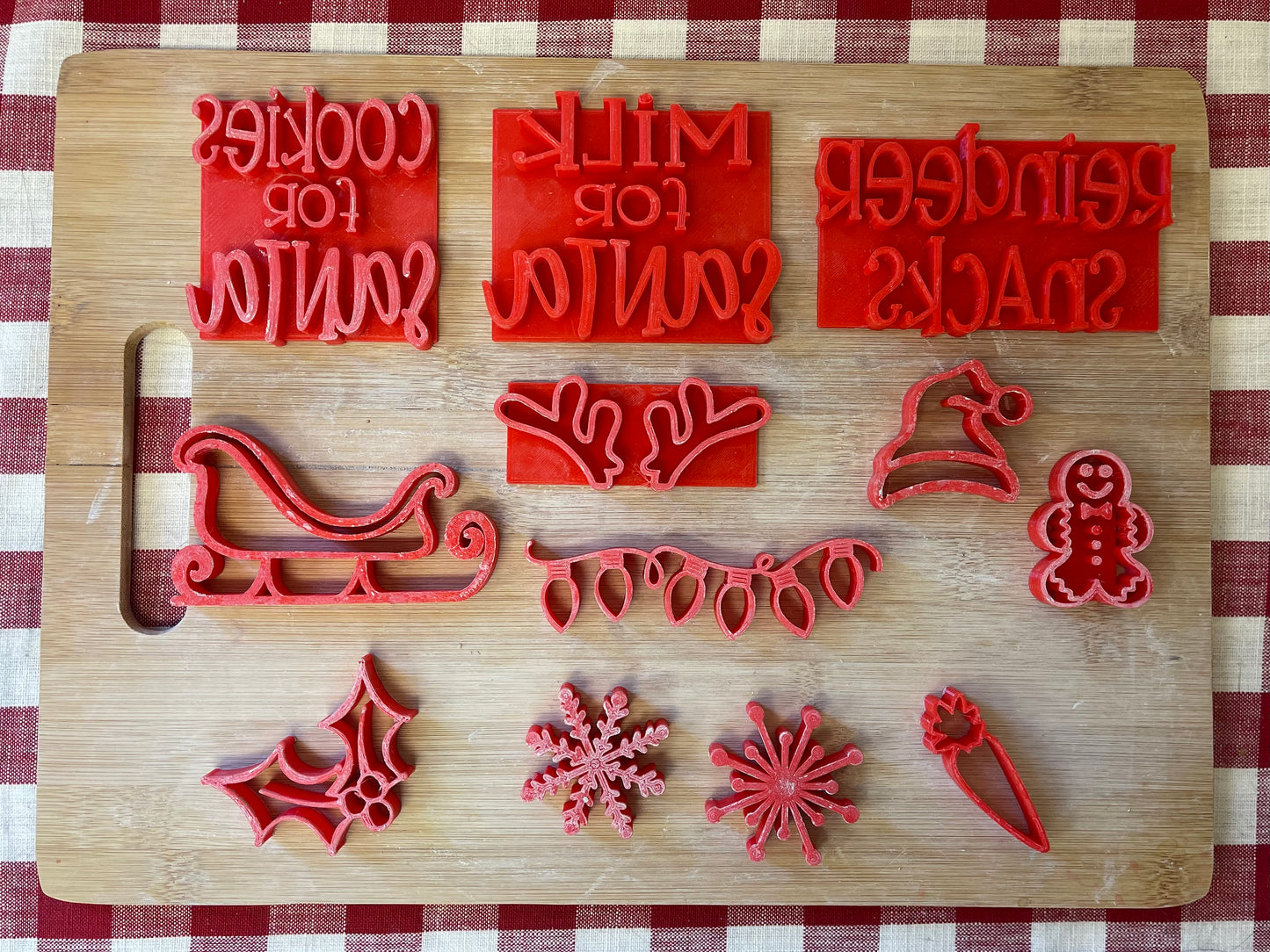 Christmas Cookies for Santa designs, Pottery stamps - *New Sizes Available* Each or Set