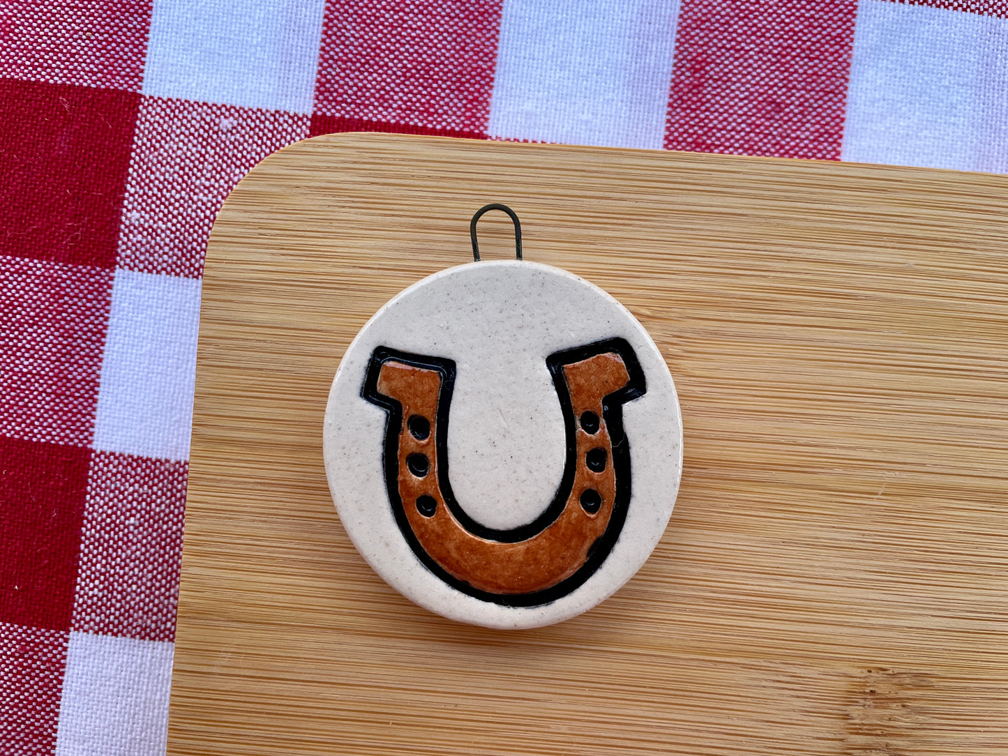 Horseshoe Pottery Stamp - January 2026 - Irish Themed Mystery Box, multiple sizes available