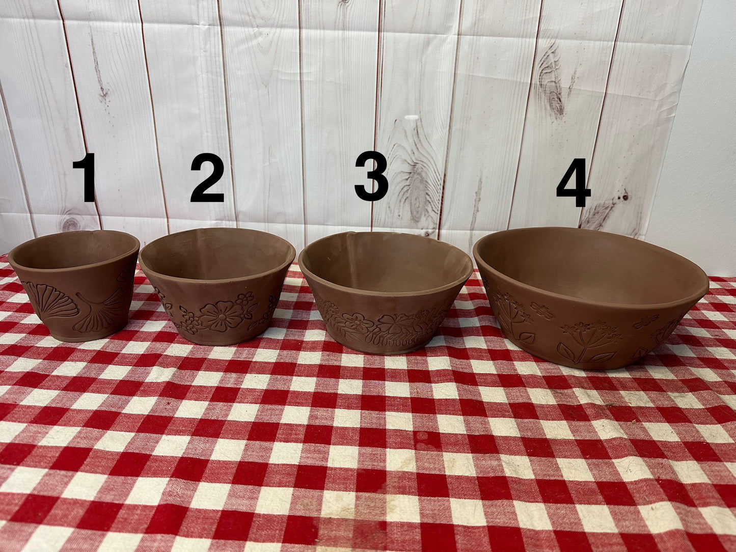 Nesting Bowls Template Clay Cutter, 3.75" tall - NEW sizes Set of 5 bowls or each - plastic 3D printed