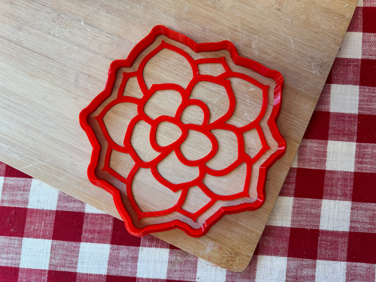Succulent design, Pottery Stamp or Stencil w/ Optional Cutter, multiple sizes