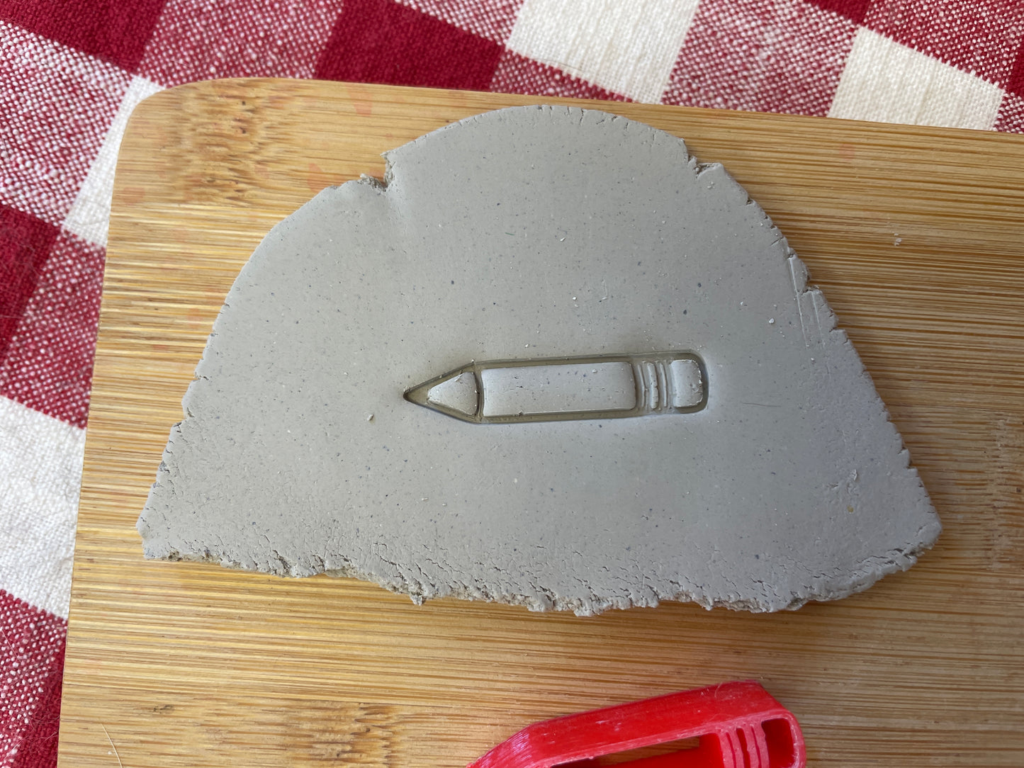 Mini Pencil Pottery Stamp - August 2025 stamp of the month, plastic 3D printed, multiple sizes