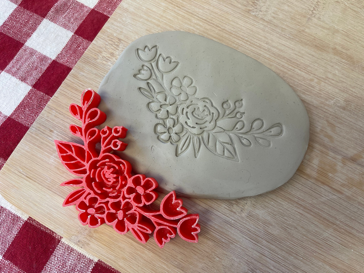 WildFlower swag Stamp - plastic 3D printed, multiple sizes