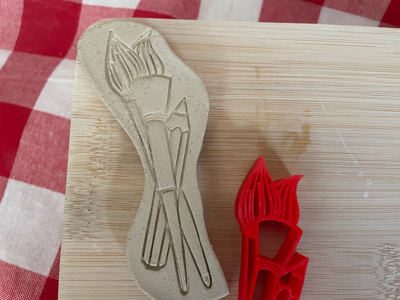 Bundle of Brushes pottery stamp - November 2023 mystery box, multiple sizes available