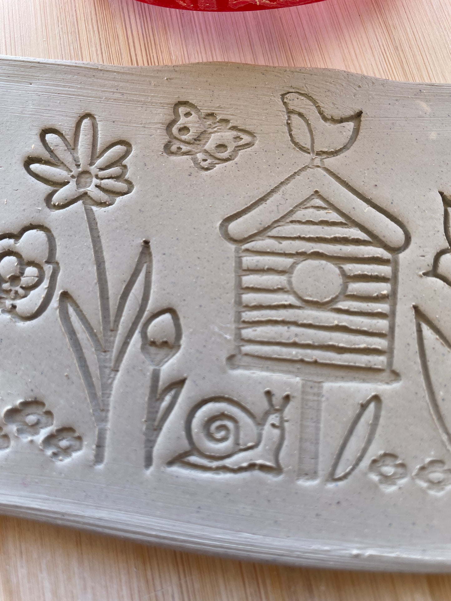 Spring Pottery Roller - February 2025 Spring Themed Mystery Box - Border Design, Repating pattern, Plastic 3d printed