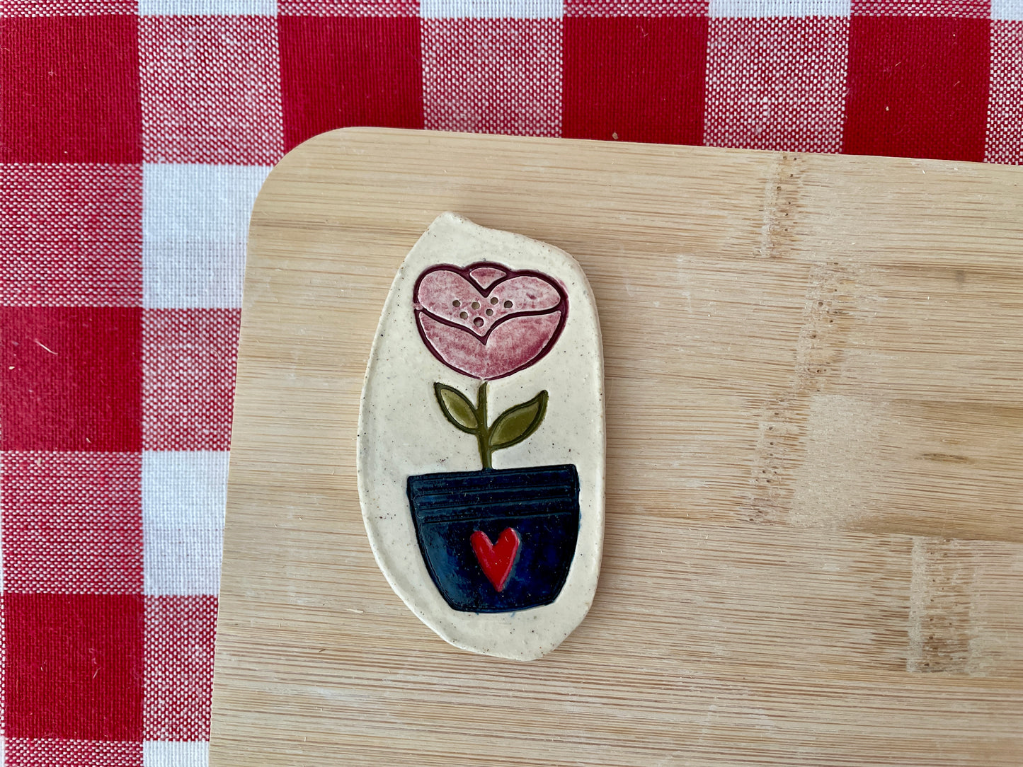 Flower Pot Pottery Stamp - Spring themed February 2025 Mystery Box, multiple sizes available