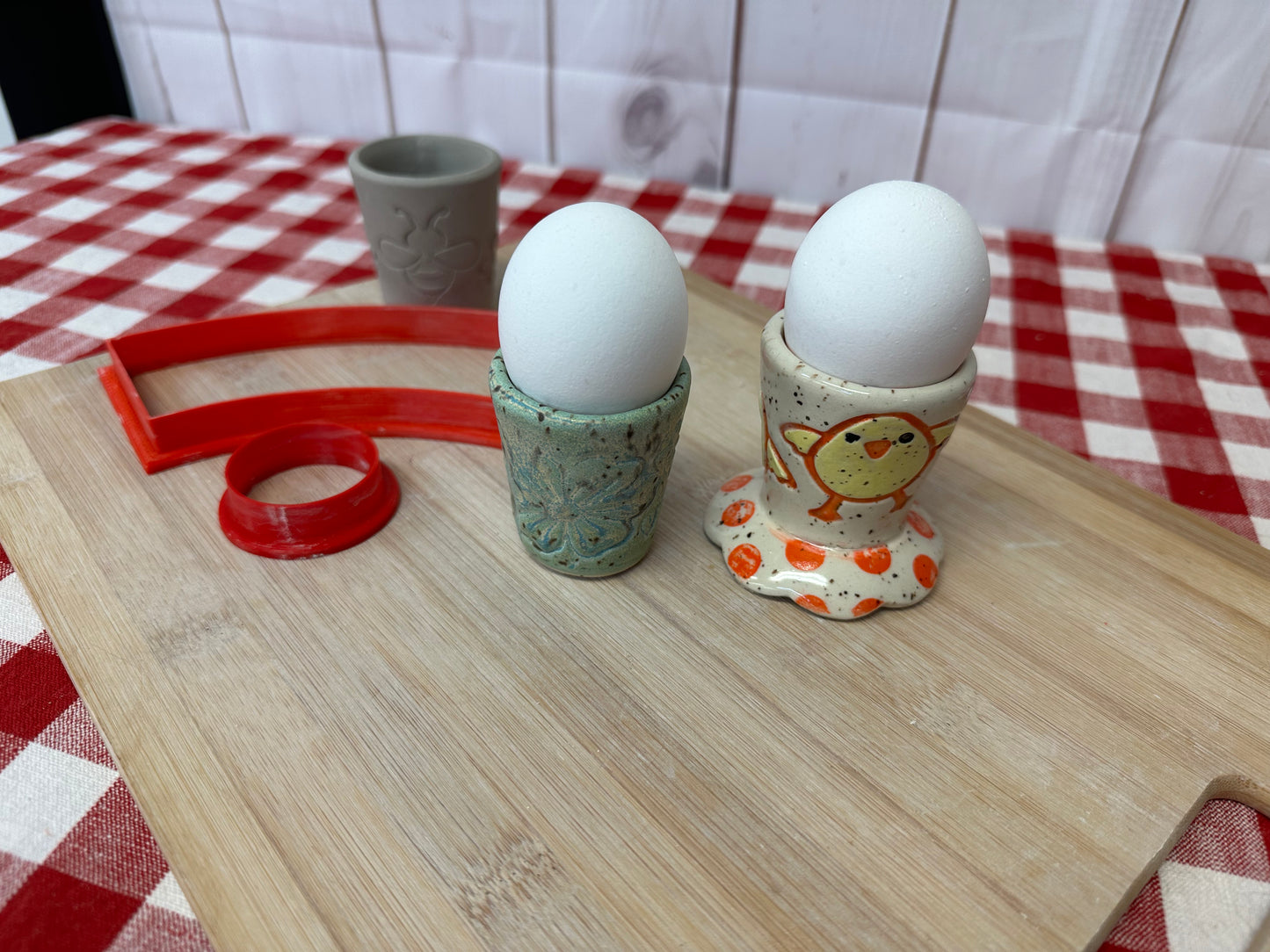 Egg Cup Template Clay Cutter - 1.5" Base x 2" Tall, plastic 3D printed