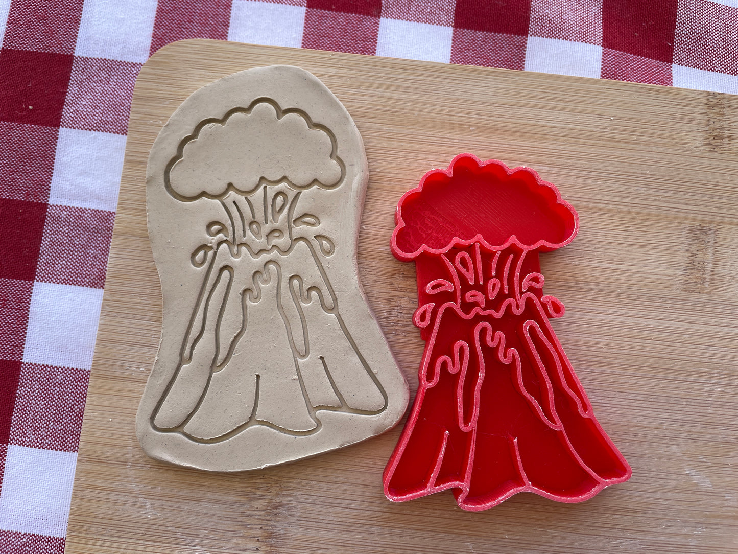 Volcano Pottery Stamp - Earth themed March 2025 Mystery Box, multiple sizes available