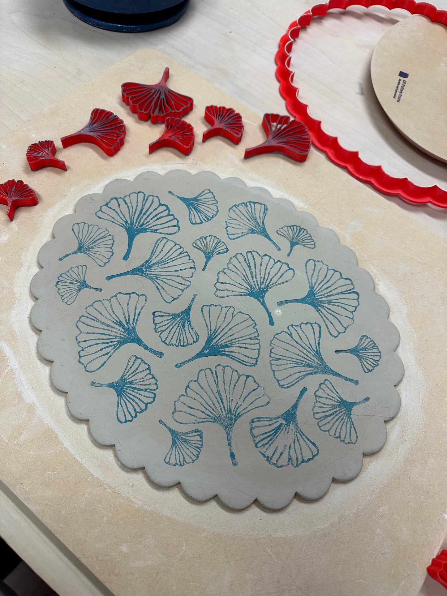 Ginkgo leaf Stamp, 2 designs - plastic 3D printed, sold as set or each