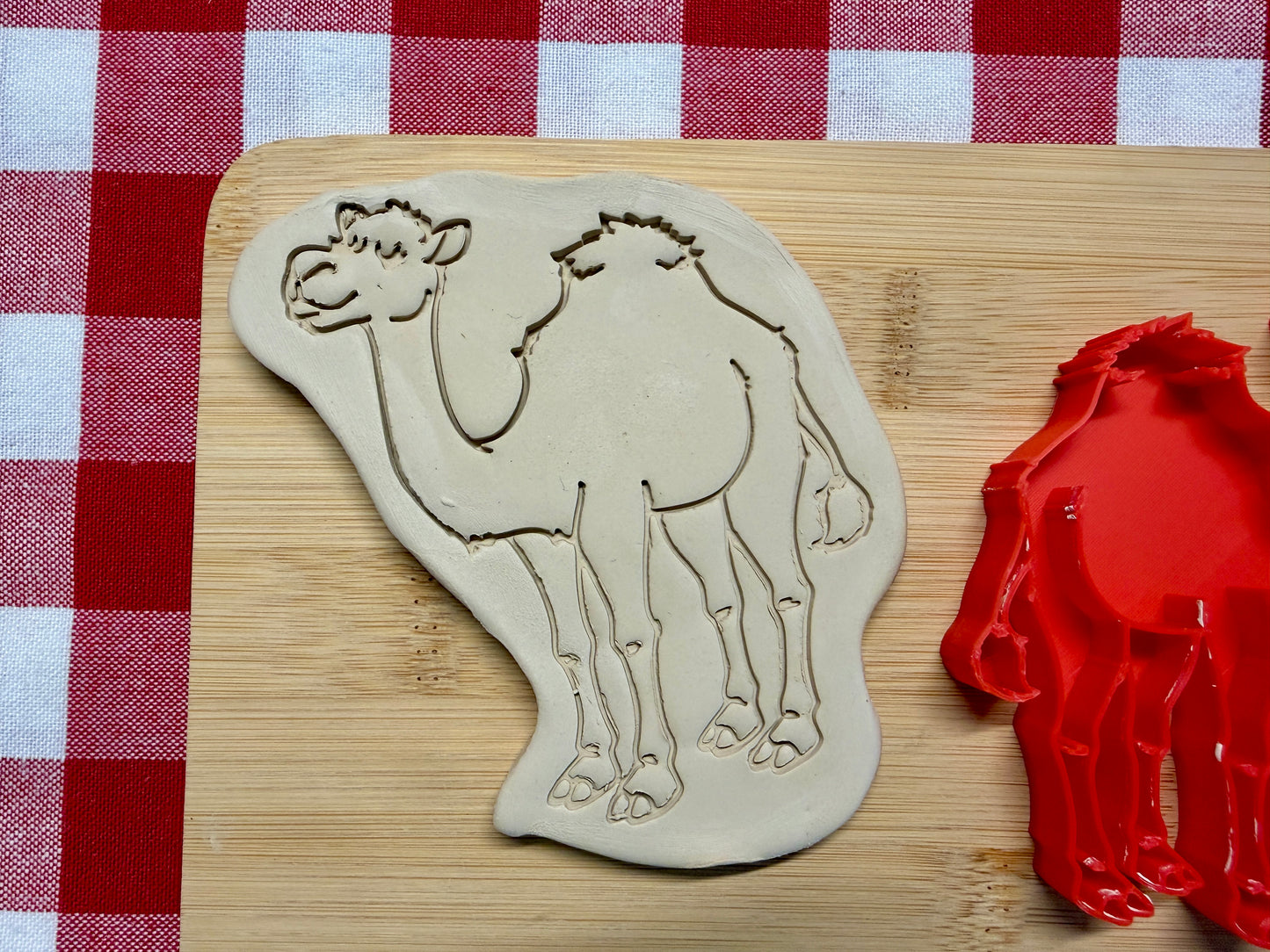 Camel Pottery Stamp with optional cookie cutter - May 2026 - Animals That I Haven't Yet Made Themed Mystery Box, multiple sizes available