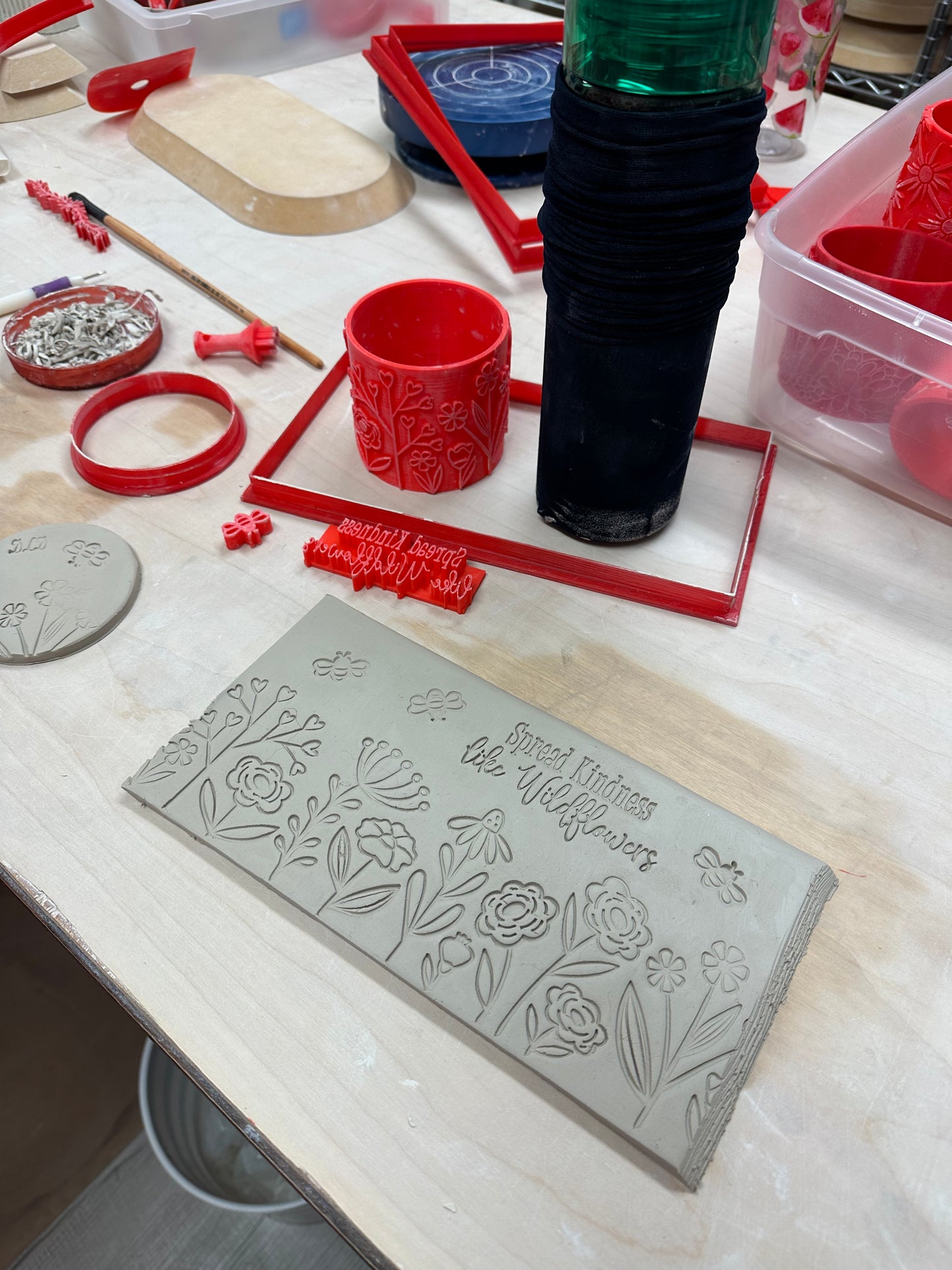 Straight Wall Mug, Cup, Tumbler, Vase Template with Base Clay cutters - 3.375" base with 4 different sized wall height options